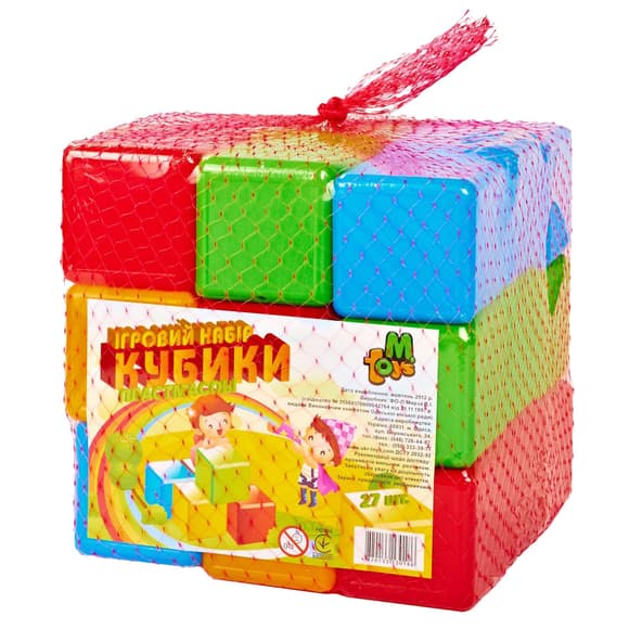 Игровой набор цветных кубиков 09064, 27 шт