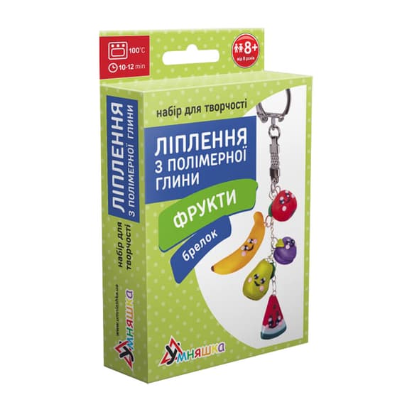 Детский набор для лепки из полимерной глины "Фрукты" (ПГ-003) PG-003 брелок                     