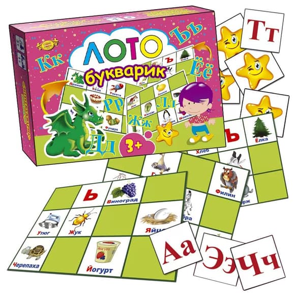 Детская развивающая игра "Лото. Букварик" MKM0306 на рус. языке