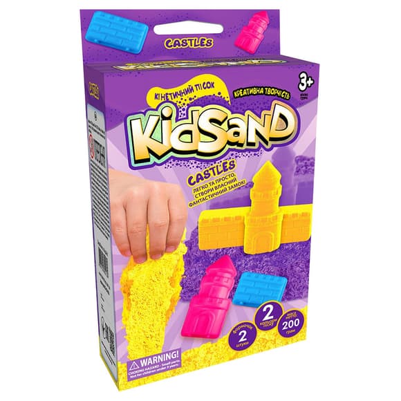 Кінетичний пісок KidSand KS-05-01U, 200 г в наборі 