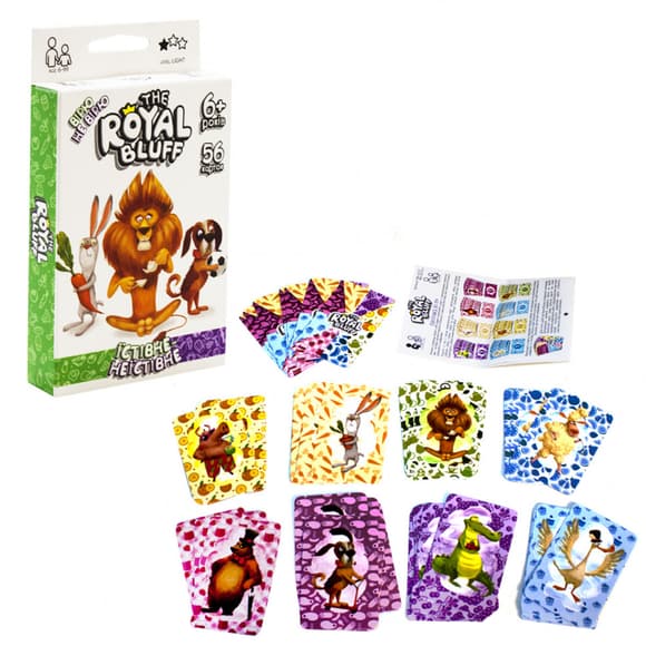 Детская карточная игра "The ROYAL BLUFF съедобное-несъедобное" RBL-02-01U на укр. языке