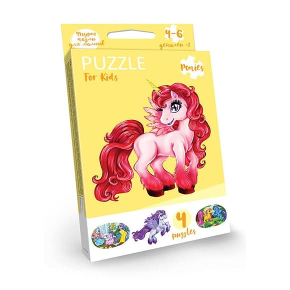 Детские развивающие пазлы "Puzzle For Kids" PFK-05-12, 2 картинки