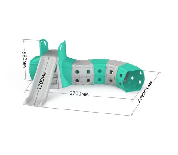Дитяча Гірка з тунелем DOLONI-TOYS 01470 /, 3 різних кольори 