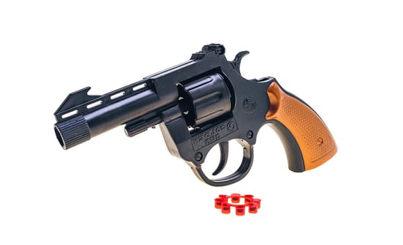 Іграшковий револьвер "Кольт" Golden Gun 110 / 120GG з пістонами