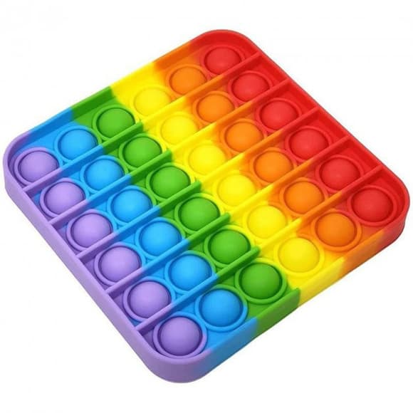 Игрушка-антистресс "POP-IT" PPT-S(Multicolor) Квадрат Радужный