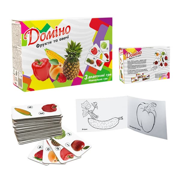 Настольная игра Домино "Фрукты и овощи" 30764 (укр.)