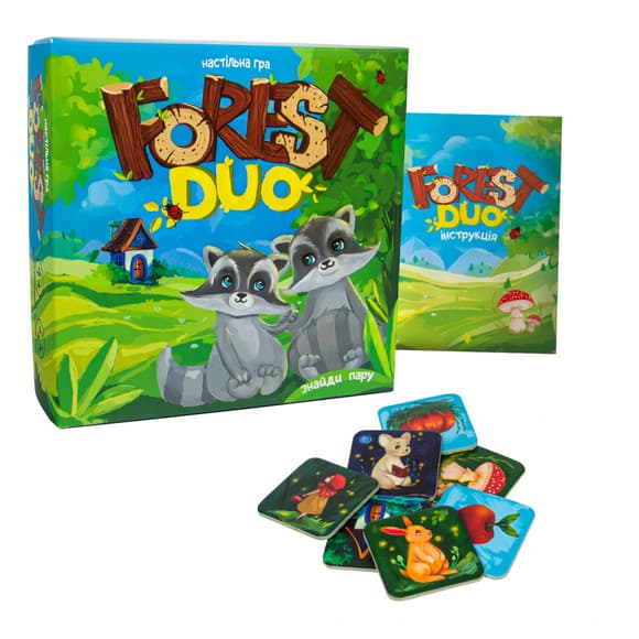 Настольная игра-мемо "Forest Duo" 30867 инструкция 64 фишки