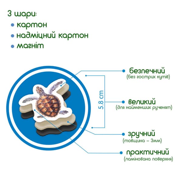 Детский набор магнитов Морские обитатели фото ML4031-28 EN