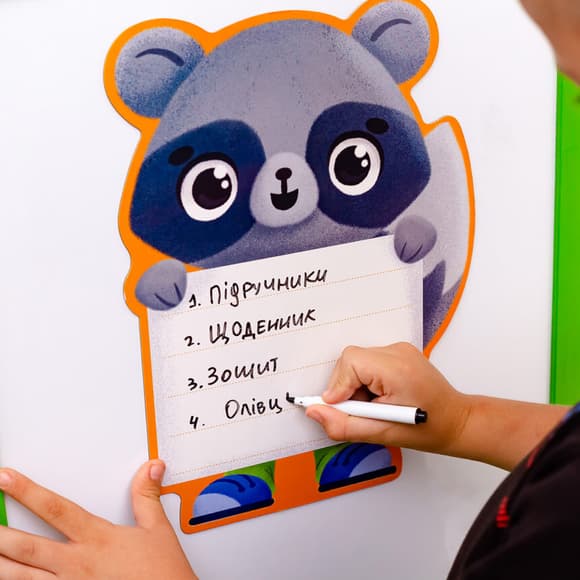 Магнитная доска "Енот" с маркером Vladi Toys VT3601-20 (укр.)