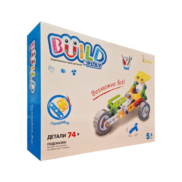 Конструктор Build&Play "Болид Ф1" HANYE J-7705, 74 элемента