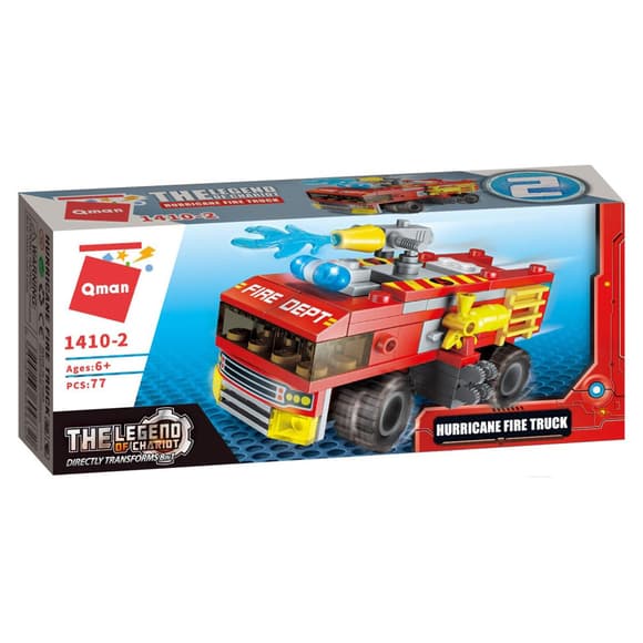 Конструктор Qman 1410-1-8 Пожарная техника, 79 дет