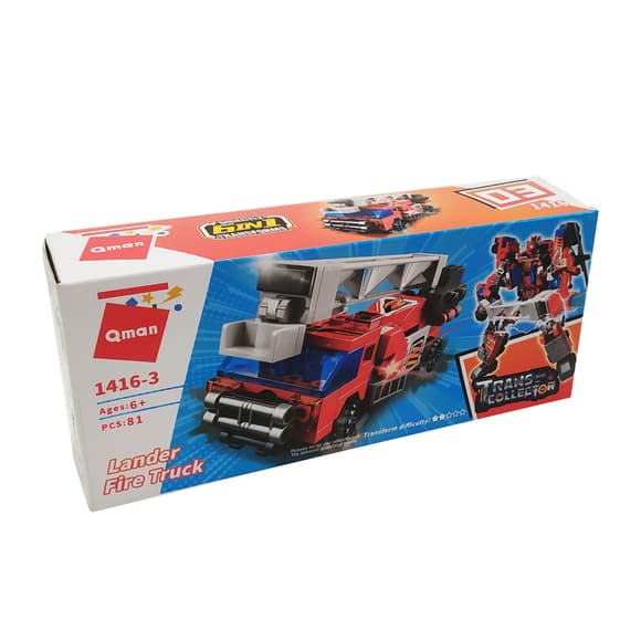 Детский Конструктор Qman 1416-1-6 транспорт, 88 дет