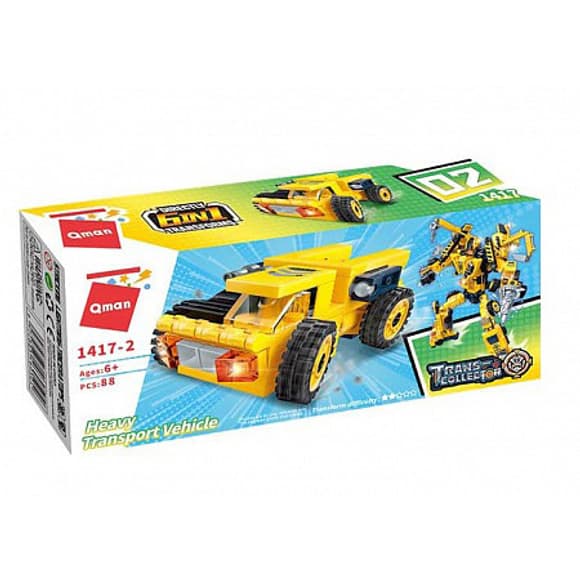 Дитячий Конструктор Qman 1417-1-6 будтехніка, 79 дет 