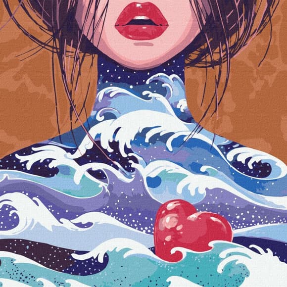 Картина по номерам "Сердце океана" ©lesya_nedzelska_art Идейка KHO4951 40х40 см