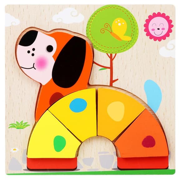 Деревянная игрушка Пазлы Bambi Животные MD 2925, 15х15 см