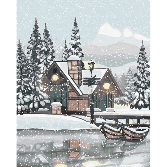 Картина по номерам "Снежная тишина" ©akvamarinel_art Идейка KHO2873 40х50 см