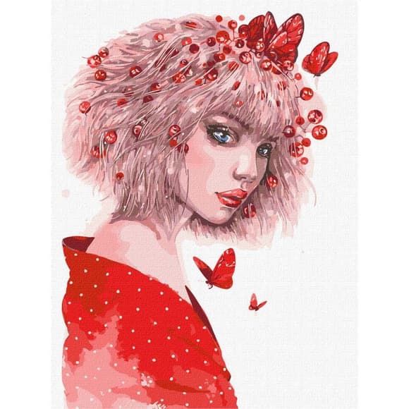Картина по номерам "Поцелуй бабочек" ©lesya_nedzelska_art Идейка KHO4955 30х40 см