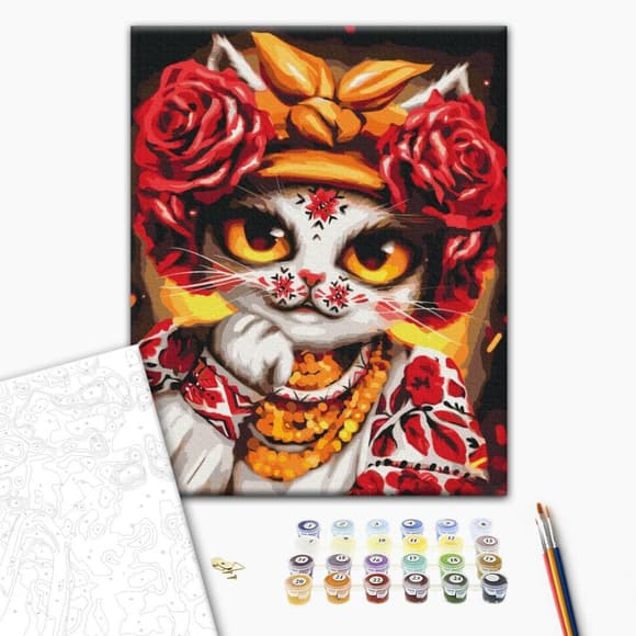 Картина по номерам "Кошка Роза" © Марианна Пащук Brushme BS53351 40х50 см