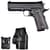 Детский пистолет на пульках "Colt 1911 Rail" Galaxy G25+ металл черный с кобурой