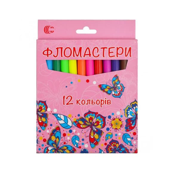 Дитячі Фломастери "Картон" 950-12 12 кольорів