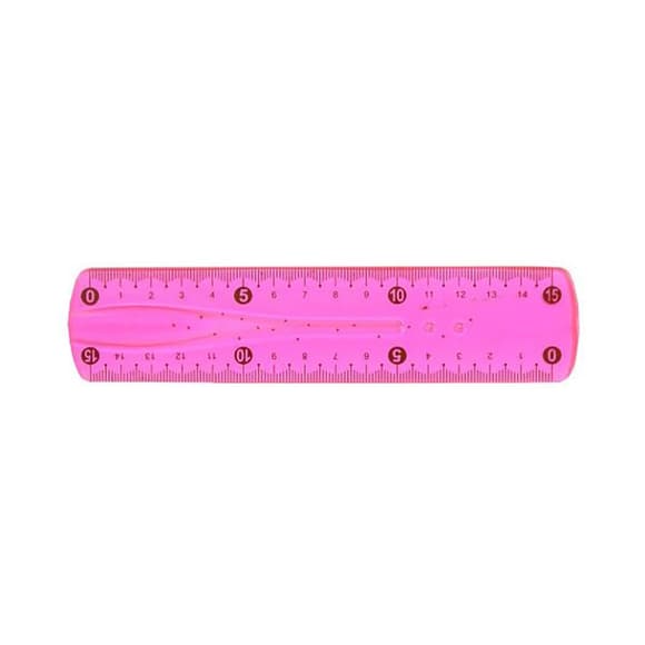 Лінійка неломайка 0015(Pink), 15 см