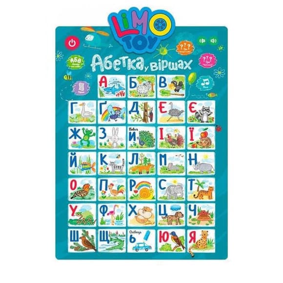 Плакат обучающий "Азбука" SK 0021 Укр