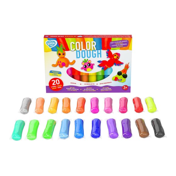 Набор для лепки с тестом Color Dough 41204, 20 стиков