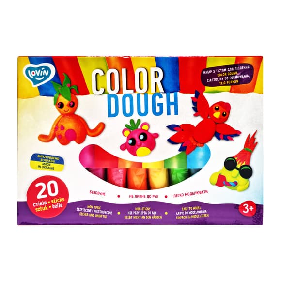 Набор для лепки с тестом Color Dough 41204, 20 стиков