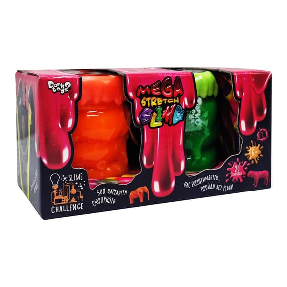 Вязкая масса "Mega Stretch Slime" SLM-11-02U 2 банки