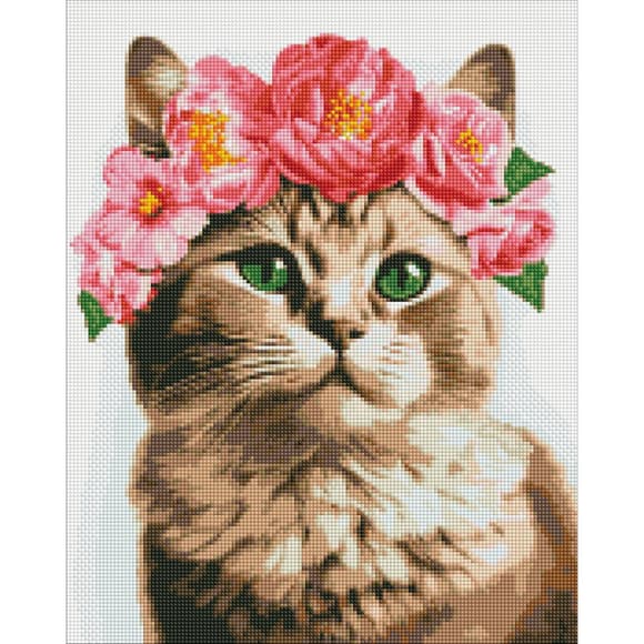 Алмазна мозаїка "Витончена кішечка" ©art_selena_ua AMO7664 40х50 см