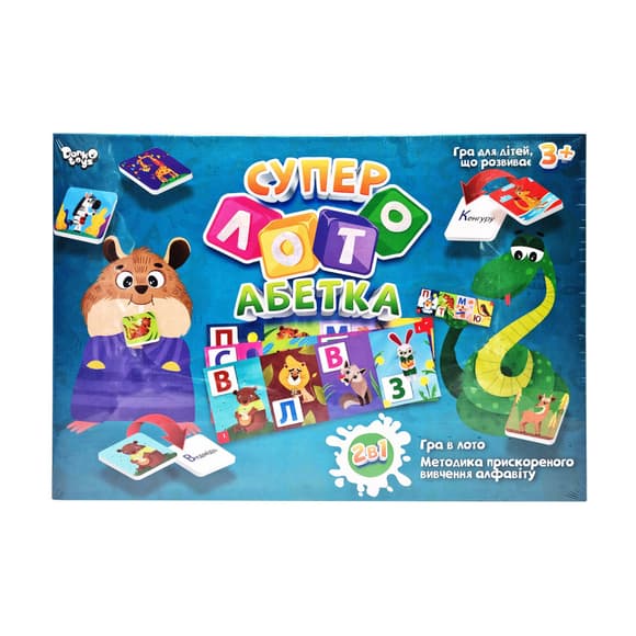 Настольная обучающая игра "Суперлото" Алфавит СЛА-01U Укр