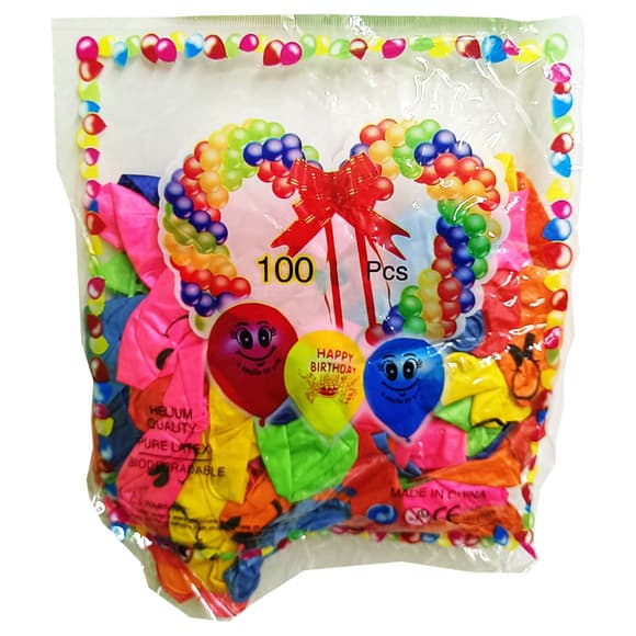 Воздушные Шары "Happy birthday" 11-91 микс цветов 100 штук
