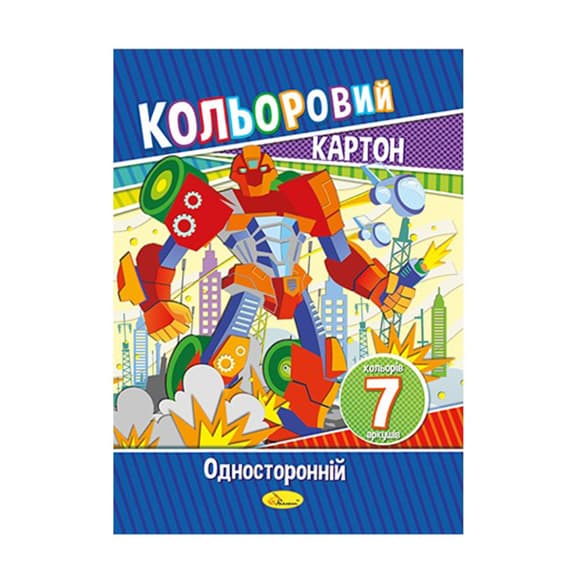 Набор цветного картона А4 АП-1101, 7 листов 230 г/м2