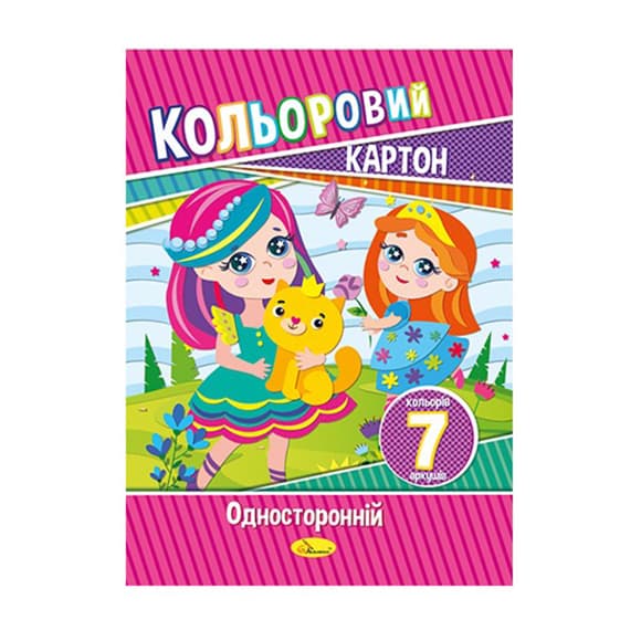 Набор цветного картона А4 АП-1101, 7 листов 230 г/м2