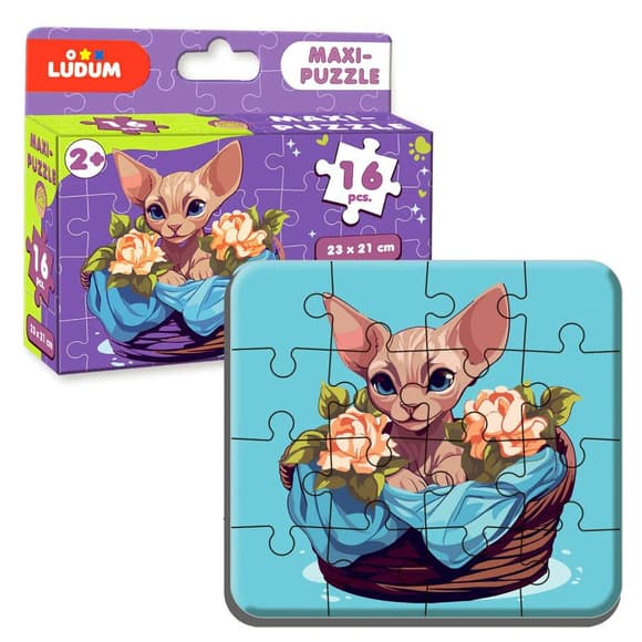 Пазл детский макси "Котик 2" ME5032-03, 16 крупных элементов                                                               