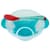 Тарілка на присосці прозора MGZ-0100(Turquoise) з термоложкою та кришкою