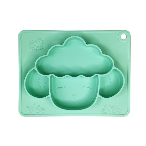 Силіконова тарілка-килимок "Баранчик" MGZ-0125(Turquoise) 18х23 см
