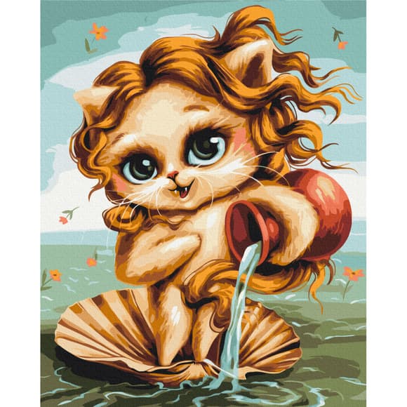 Картина по номерам "Котик Водолей" © Марианна Пащук Brushme BS53912 40x50 см