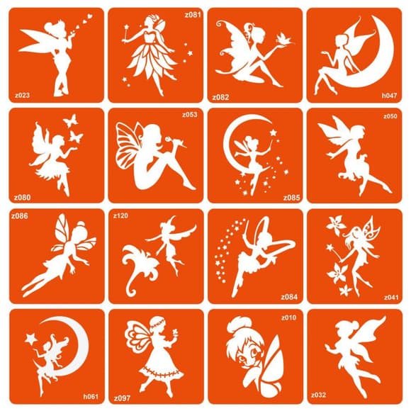 Набор трафаретов для био-тату "Fairies" fairies-16