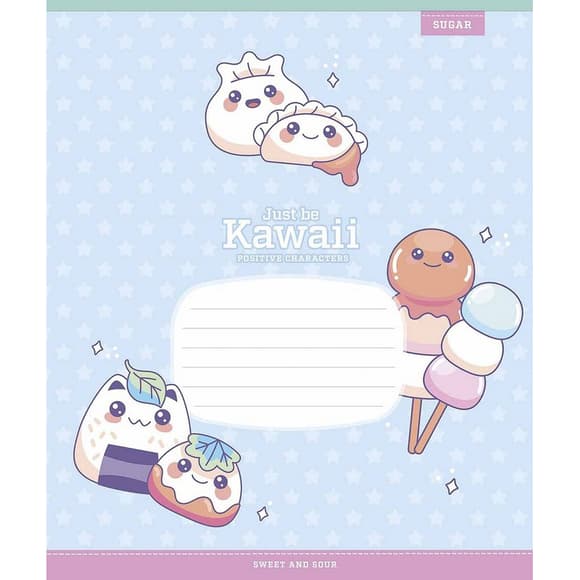 Тетрадь ученическая "Just be Kawaii" 012-3408K-4 в клетку, 12 листов