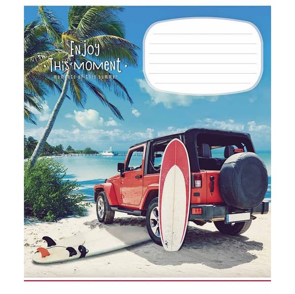 Тетрадь ученическая "Enjoy this moment" 012-2896L-5 в линию, 12 листов