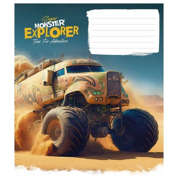 Тетрадь ученическая "Super Monster" 012-3293L-2 в линию, 12 листов