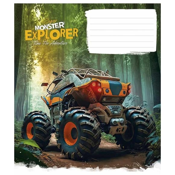 Зошит учнівський "Super Monster" 012-3293L-5 в лінію, 12 аркушів 