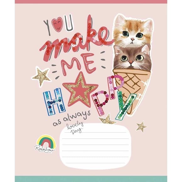 Тетрадь ученическая "I love you" 012-3295L-3 в линию, 12 листов