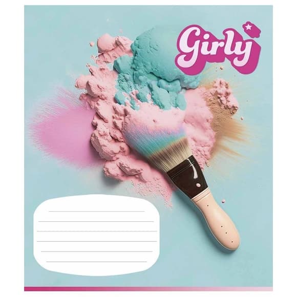 Тетрадь ученическая "Girly" Школьник 012-3330L-4 в линию, 12 листов