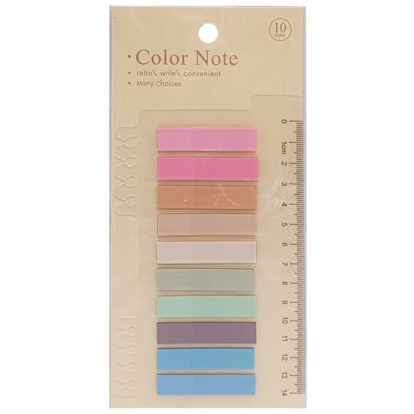 Закладка с линейкой 2 в 1 "stick Notes" Р80-1 разноцветные