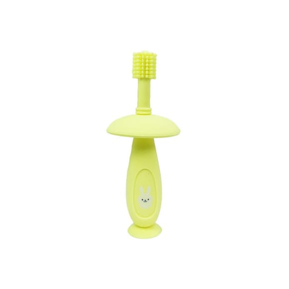 Силіконова зубна щітка Mumlove MGZ-0716(Yellow) з обмежувачем