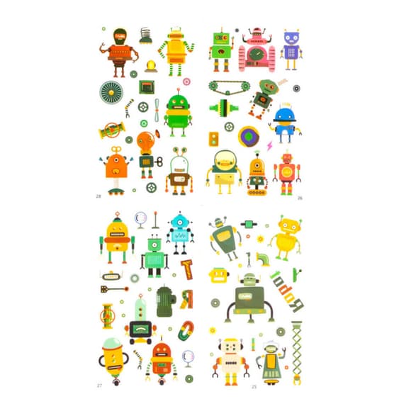 Набор детских временных тату «Роботы» tattoo-kids-mini-set-robots