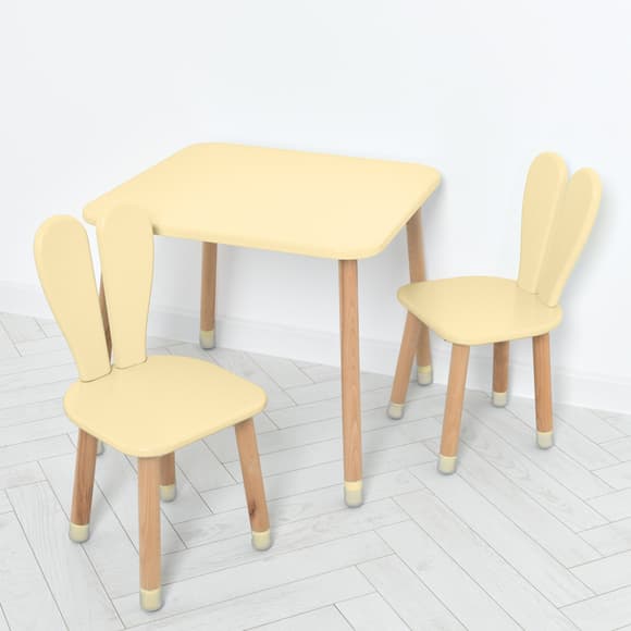 Дитячий столик 04-025BEIGE зі стільцем, бежевий 