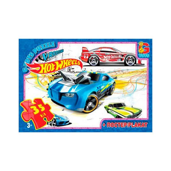Пазлы детские "Hot Wheels" FW769, 35 элементов